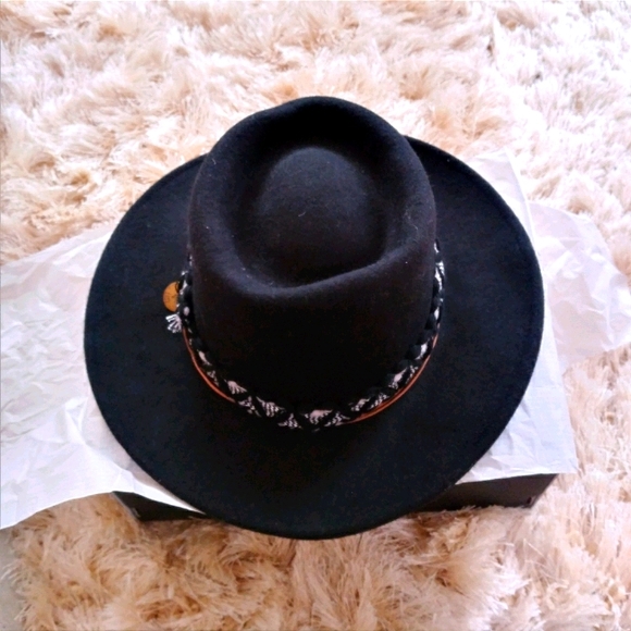Frye Accessories - Frye Wide Brim Black Hat